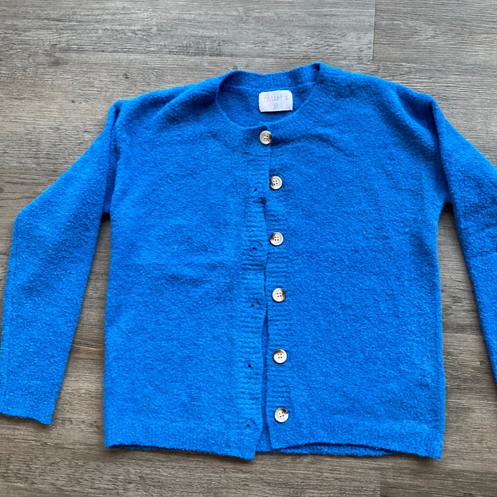 Compañia Fantastica blue button down cardigan